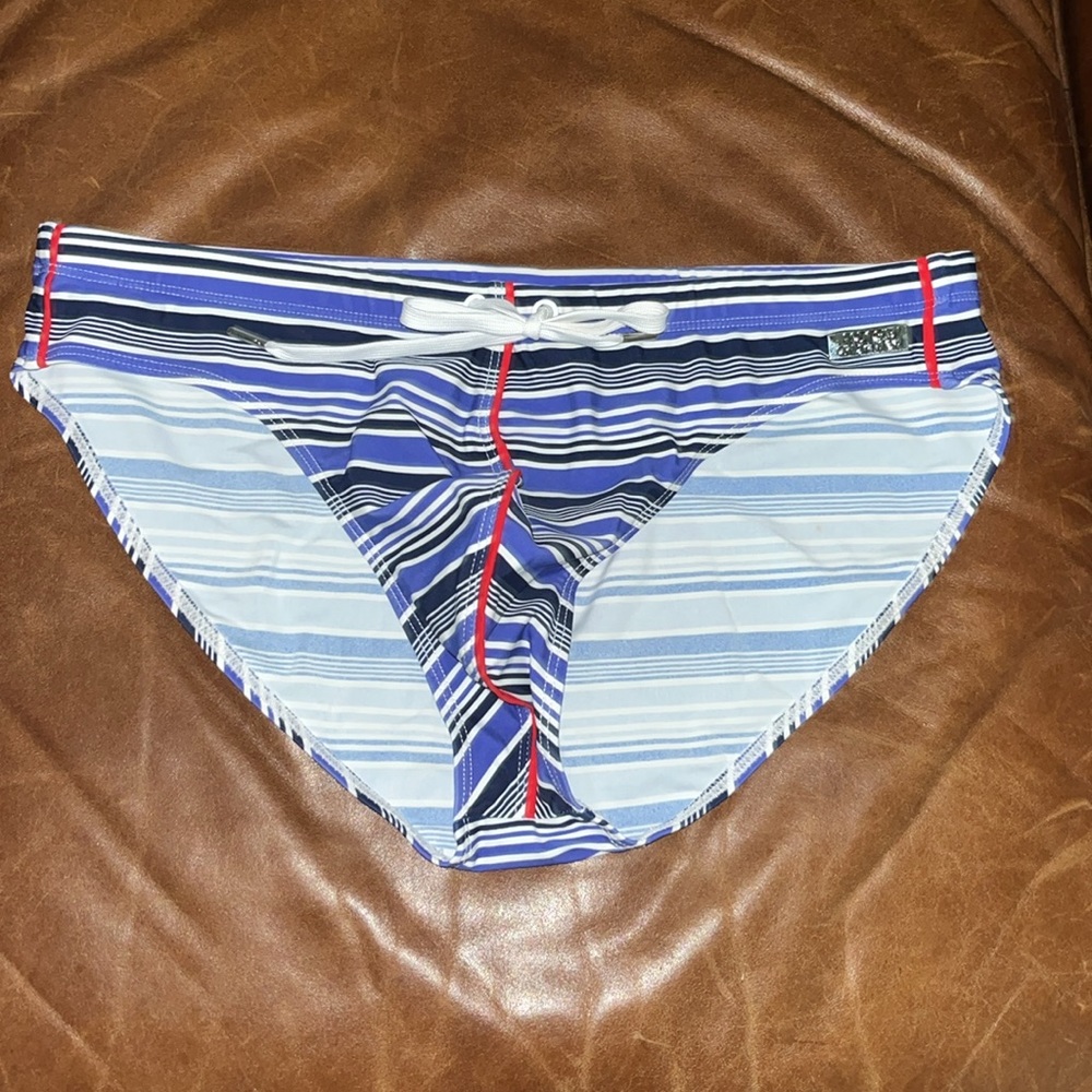 🌴 Andrew Christian Striped Swim Briefs - NWOT